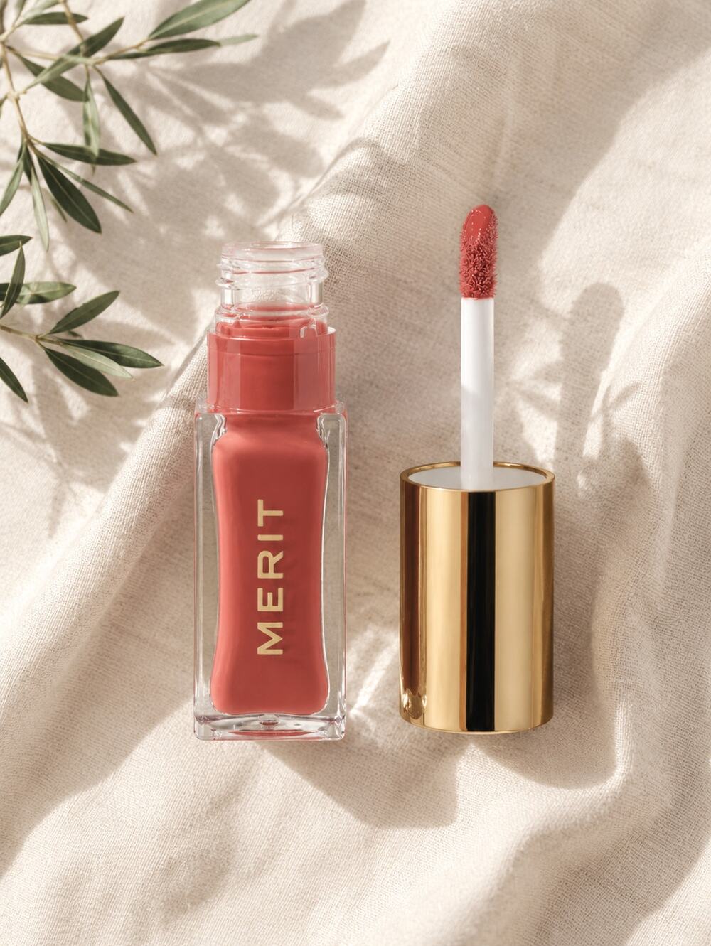 NEW MERIT Shade Slick Tinted Lip Oil Pink Beet Cool Pink High Shine